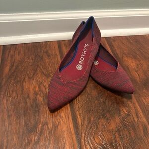 Rothy's Red Flats Sleek Design Comfortable Fit